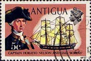 Antigua 1970 Ships and Captains SG 274 Nelson and H.M.S. Boreas Fine Used