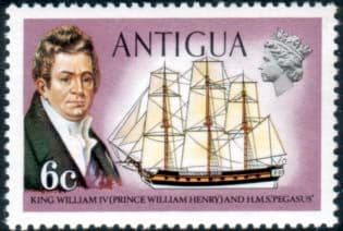 Antigua 1970 Ships and Captains SG 275 William IV and H.M.S. Pegasus Fine Mint
