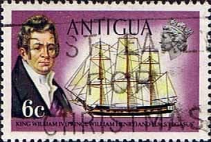 Antigua 1970 Ships and Captains SG 275 William IV and H.M.S. Pegasus Fine Used
