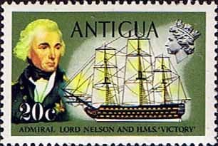 Antigua 1970 Ships and Captains SG 278 Nelson and H.M.S. Victory Fine Mint