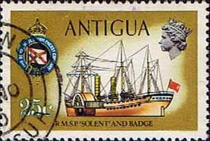 Antigua 1970 Ships and Captains SG 279 Solent I Paddle Steamer Fine Used