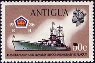 Antigua 1970 Ships and Captains SG 281 H.M.S. Renown Battle Cruiser Fine Mint