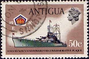 Antigua 1970 Ships and Captains SG 281 H.M.S. Renown Battle Cruiser Fine Used