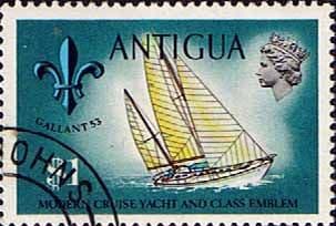 Antigua 1970 Ships and Captains SG 283 Sol Quest Yacht and Class Emblem Fine Used