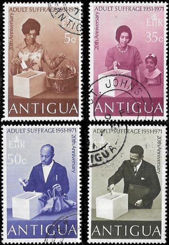 Antigua 1971 Adult Suffrage Set Fine Used