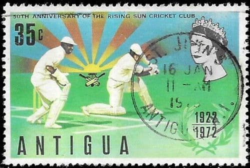 Antigua 1972 Rising Sun Cricket Club SG 342 Fine Used