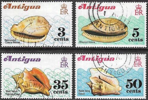 Antigua 1972 Shells Set Fine Used