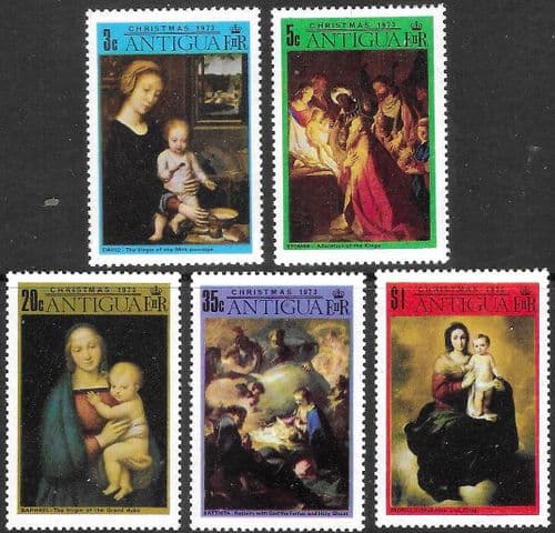 Antigua 1973 Christmas Set Fine Mint