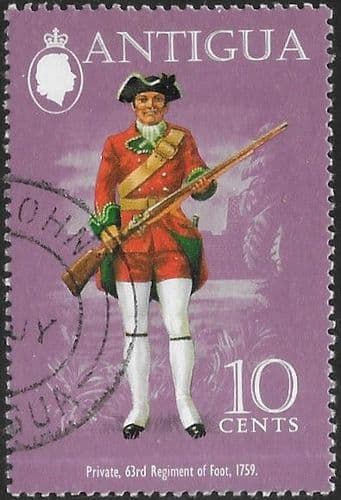 Antigua 1973 Military Uniforms SG 354 Fine Used