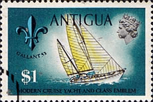 Antigua 1974 Ships and Captains - Sol Quest Yacht and Class Emblem SG 332 Fine Used
