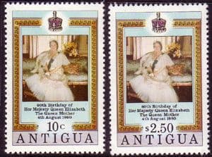 Antigua 1980 Mothers Queen 80th Birthday Set Fine Mint