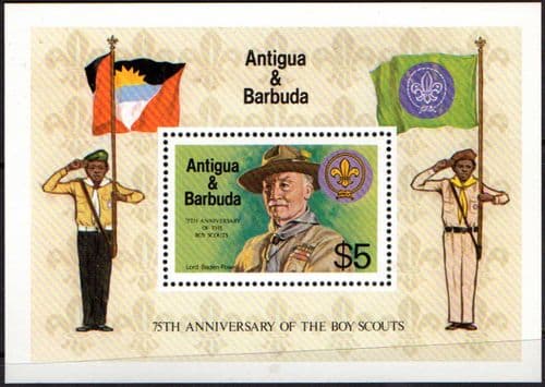 Antigua 1982 Boy Scout Movement Miniature Sheet Fine Mint