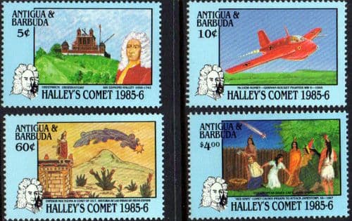 Antigua 1986 Appearance of Halley's Comet Set Fine Mint