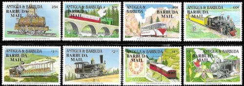 Antigua 1991 Cog Railways Set Fine Mint