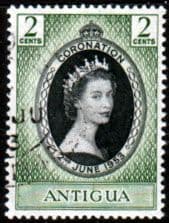 Antigua Queen Elizabeth II 1953 Coronation Fine Used