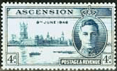 Ascension 1946 King George VI Victory SG 49 Fine Mint