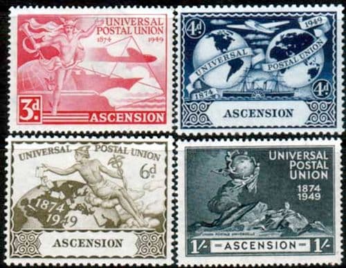 Ascension 1949 Universal Postal Union Set Fine Mint