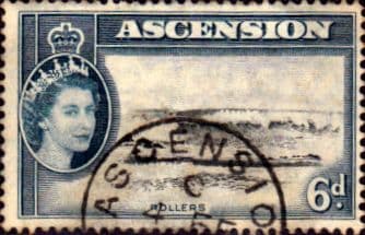 Ascension 1956 Queen Elizabeth II Rollers on Seashore SG 64 Fine Used