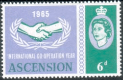 Ascension 1965 International Co-operation Year SG Fine Mint
