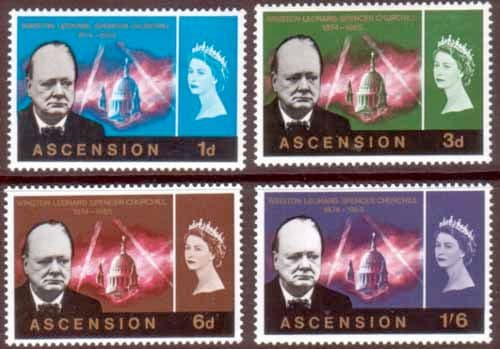 Ascension 1966 Churchill Set Fine Mint