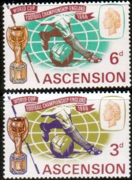 Ascension 1966 Football World Cup Set Fine Mint