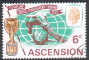 Ascension 1966 Football World Cup SG 96 Fine Used
