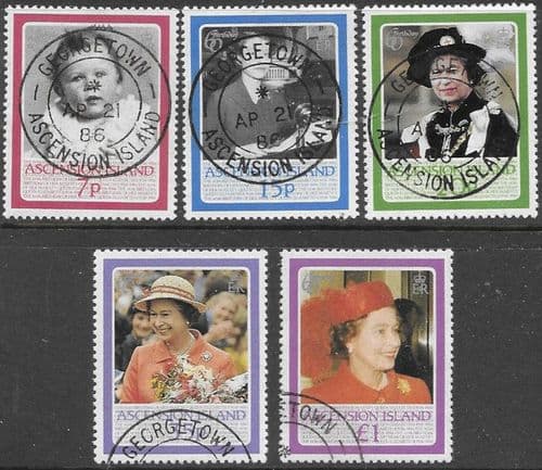 Ascension Island 1986 Queen Elizabeth II 60th Birthday Set Fine Used