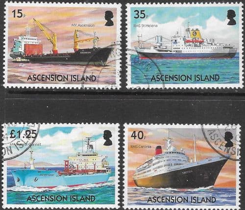 Ascension Island 2004 Mercahnt Ships Set Fine Used
