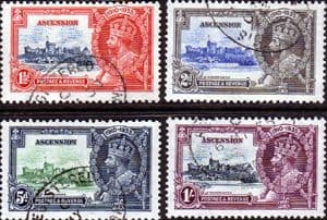 Ascension Islands 1935 King George V Silver Jubilee Set Fine Used