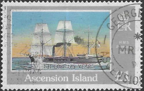 Ascension Islands 1991 Overprints BRITISH FOR 175 YEARS SG 538 Fine Used