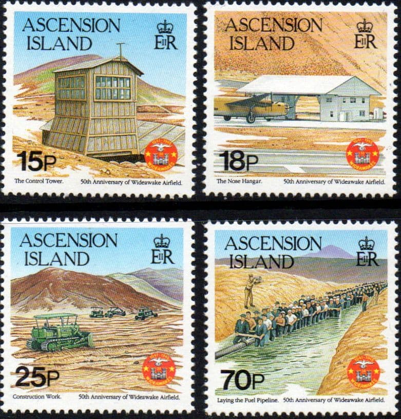 Stamp Stamps Ascension Islands 1985 Queen Mother Life and Times Set