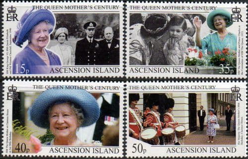 Ascension Islands 1999 Queen Elizabeth the Queen Mother's Century Set Fine Mint