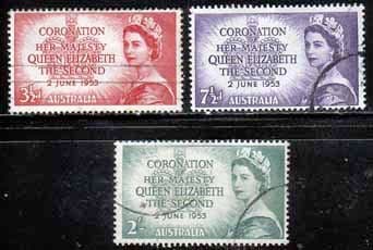 Austrailia Queen Elizabeth II 1953 Coronation Set Fine Used