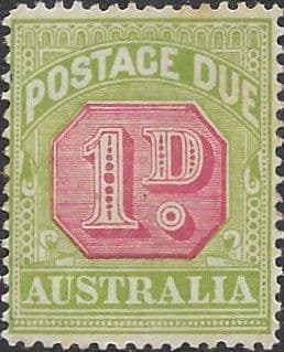 Australia 1912 Post Due SG D 80 Fine Mint