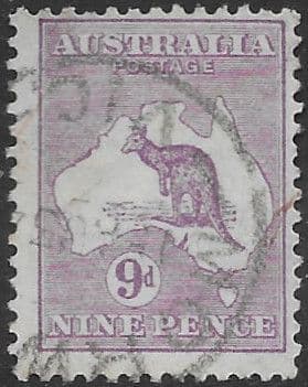 Australia 1913 Kangaroo on Map SG 10 Fine Used