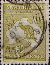 Australia 1913 Kangaroo on Map SG 5c Fine Used