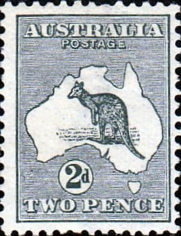 Australia 1913 SG 3 Kangaroo on Map Fine Mint