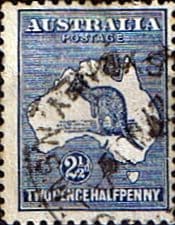 Australia 1915 SG 36 Kangaroo on Map Fine Used