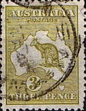 Australia 1915 SG 37b Kangaroo on Map Fine Used
