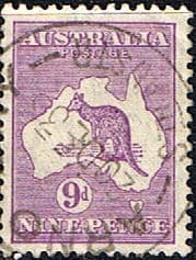 Australia 1915 SG 39 Kangaroo on Map Fine Used