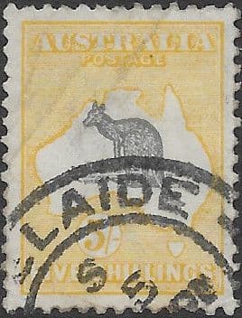 Australia 1915 SG 42 Kangaroo on Map Fine Used