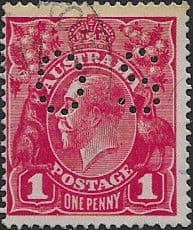 Australia 1916 King George V Head Official Spamps SG O54 Fine Used