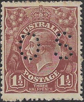 Australia 1918 King George V Head Official Spamps SG O69b Fine Used