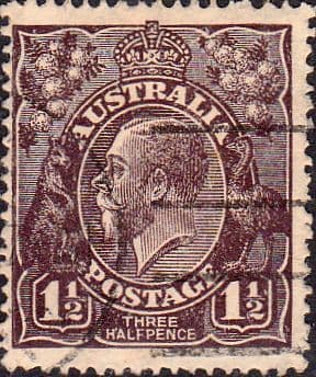 Australia 1918 King George V Head SG 59 Fine Used