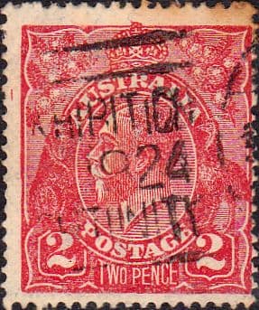 Australia 1918 SG 63 King George V Head Fine Used