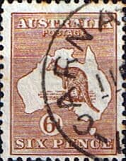 Australia 1923 SG 73 Kangaroo on Map Fine Used