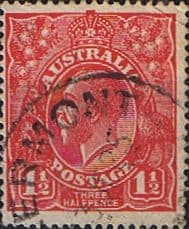 Australia 1924 King George V Head SG 77 Fine Used