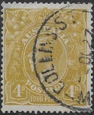 Australia 1924 King George V Head SG 80 Fine Used