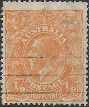 Australia 1926 King George V Head dot in .1/2 SG 85 Fine Used