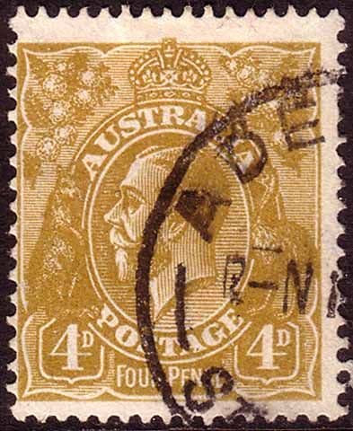 Australia 1926 SG 102 King George V Head Fine Used